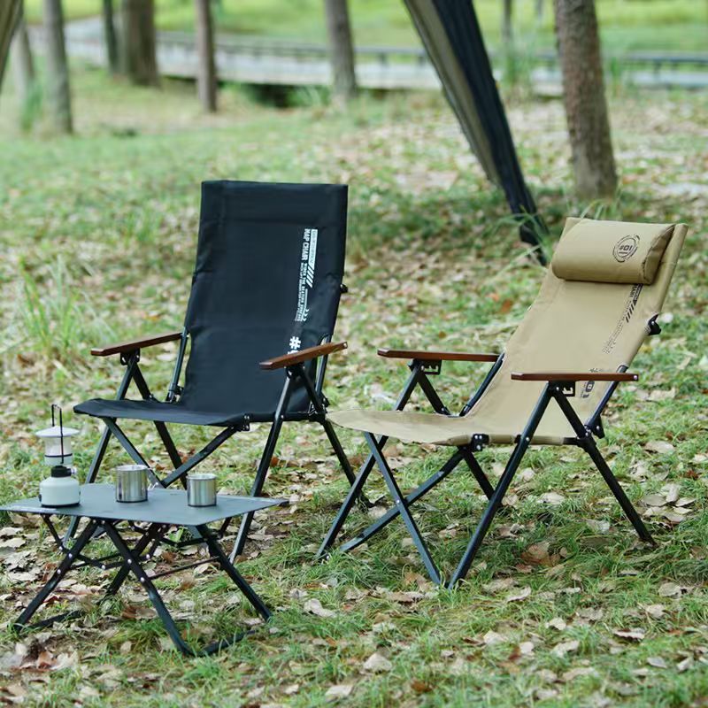 Outdoor Sport Chairs - Folding High Back Beach Camping Chair