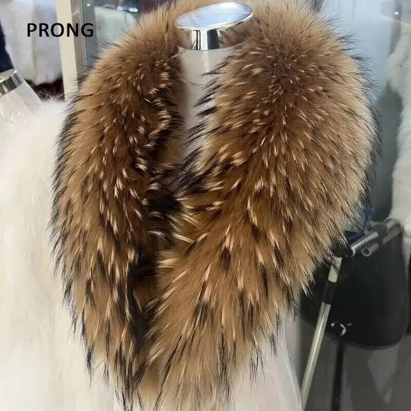 Natural Raccoon Fur Collar Rea - Outdoor Sport Winter Jacket 评论和价格