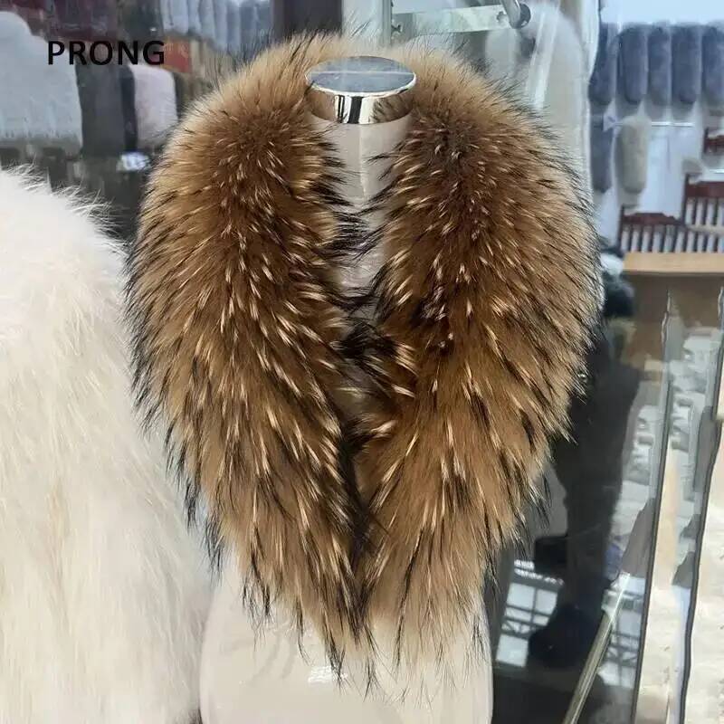 Natural Raccoon Fur Collar Rea - Outdoor Sport Winter Jacket 评论和价格
