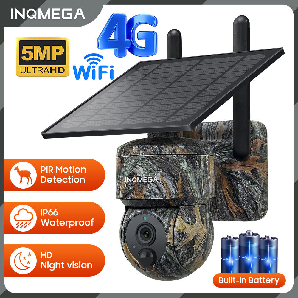 INQMEGA 5MP 4G / WIFI Solar Wi - Outdoor Sport Camera 评论和价格